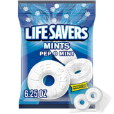 Life Savers front packaging showing 12 small peppermint bags for easy sharing