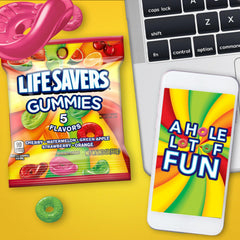 Life Savers size comparison in hand showing 3.22 oz scale for portion control
