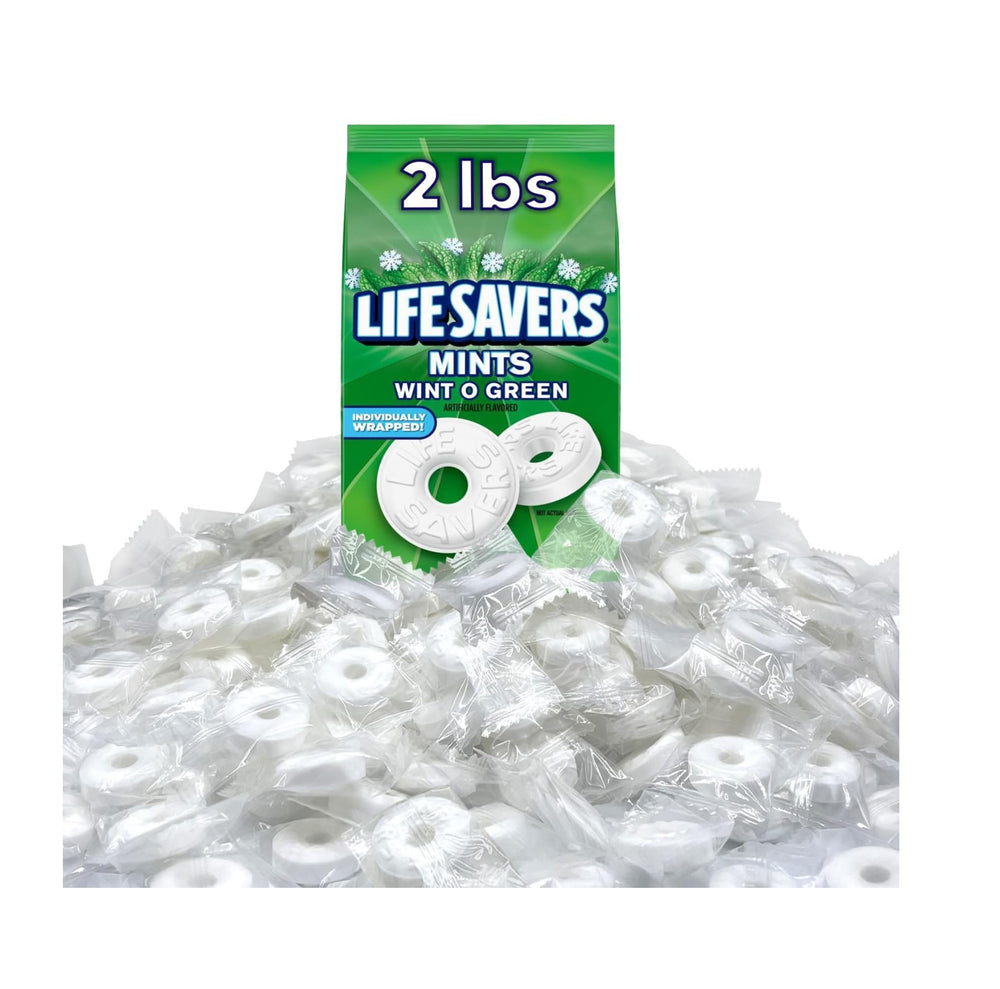 Life Savers front packaging showing brand and 2 lb size, convenient bulk supply