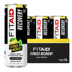 LIFEAID FITAID front can showing citrus medley label and benefit of recovery