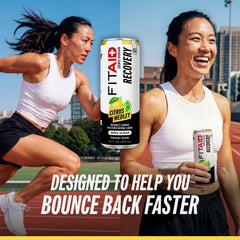LIFEAID FITAID open can with bubbles shows refreshing carbonation and taste