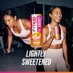 LIFEAID macro of FITAID Peach Mandarin carbonation and texture showcasing crisp, fizzy refreshment