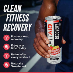 LIFEAID FITAID close-up of light carbonation for crisp refreshing taste