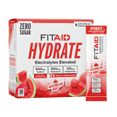 LIFEAID FITAID front packaging showing 30 watermelon stick packs for convenience