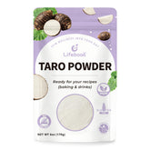 Lifebooil front packaging showing clean taro powder benefits