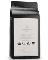 Lifeboost front packaging 12 oz bag showing organic branding and benefits