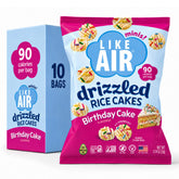 Like Air front packaging showing festive birthday cake design and ten packs for quick selection