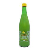 Limmi front bottle showing label and clear organic lemon juice benefit: authentic flavor