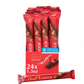 Lindt LINDOR front packaging showing 24-count convenience and premium look