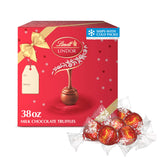 Lindt LINDOR front packaging showing gift-ready presentation and premium look
