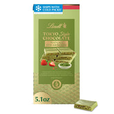 Lindt front packaging showing Tokyo Style matcha strawberry and premium appeal