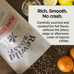 Lineage Provisions close-up of whole Arabica beans highlighting roast color and texture