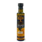 Liokareas front bottle showing orange olive oil and premium packaging benefit