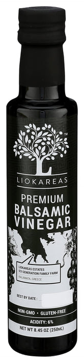 Liokareas front bottle view showing organic label and gourmet appeal