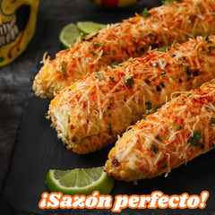 Lion Spice Co seasoning on corn on the cob for authentic taste