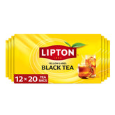 Lipton front packaging showing 12-pack box and clear branding for convenience