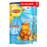 Lipton canister front view showing label and lemon flavor, clear brand benefit