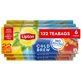 Lipton family pack front showing 6 boxes and quick serving benefit