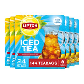 Lipton family size front packaging showing 6 boxes and convenience