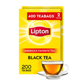 Lipton front packaging showing two-box 400-count and value benefit