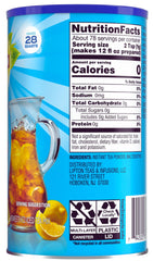 Lipton glass with ice and lemon showing bright unsweetened taste