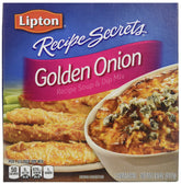 Lipton Golden Onion front packaging showing five 2.6oz boxes for easy storage and flavor