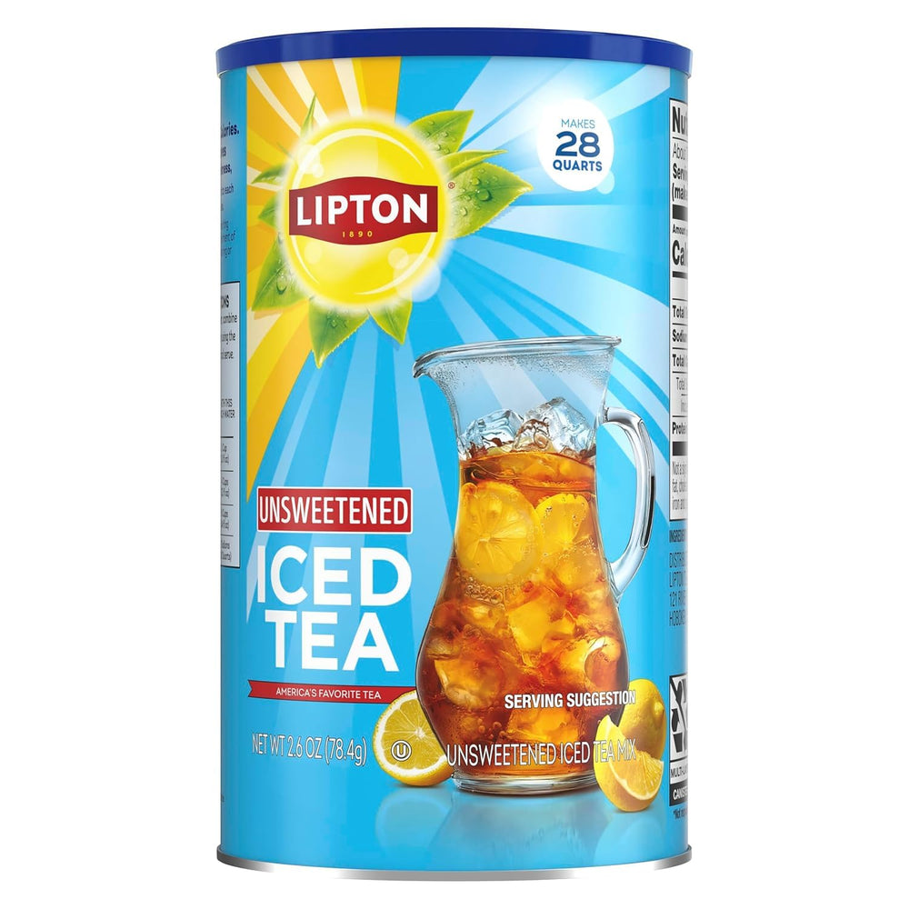 Lipton jar front label showing product name and serving info, quick identification benefit