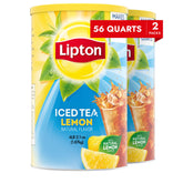 Lipton front packaging showing lemon iced tea mix and quantity benefit