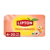 Lipton front packaging showing Peach Paradise and clear branding for quick selection