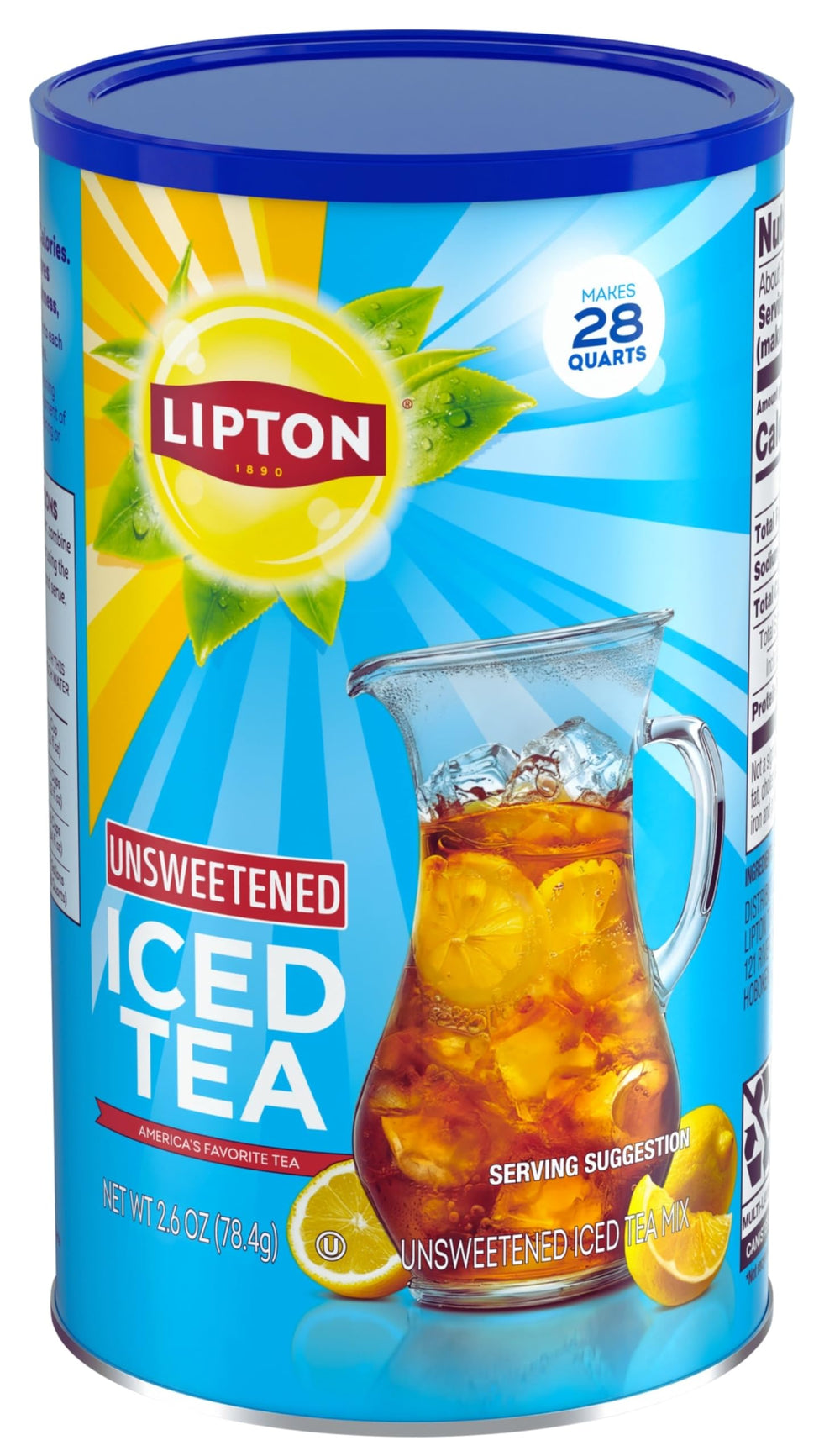 Lipton front package showing product and quick mix benefit