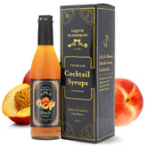 Liquid Alchemist bottle front view showing peach mixer and clean ingredients benefit