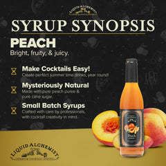 Liquid Alchemist syrup pouring into a spoon showing easy mixing and rich texture