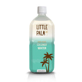 Little Palm front bottle showing label and natural ingredients for refreshing hydration