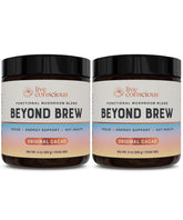 Live Conscious Beyond Brew front packaging showing product and cacao flavor benefits