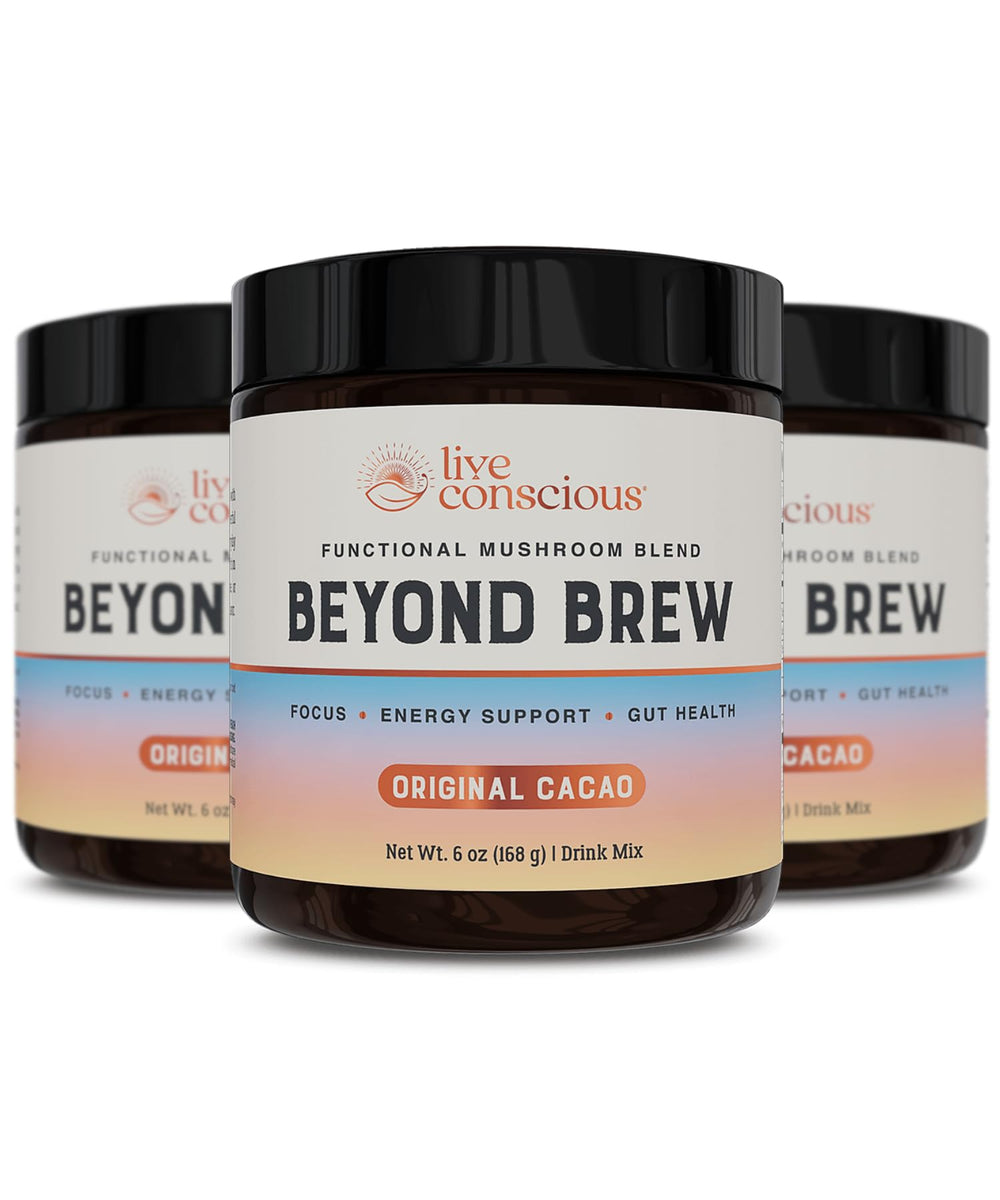 Live Conscious front packaging showing product and servings, clear benefit of convenience