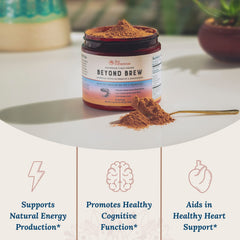 Live Conscious scoop with powder, illustrating single-serve convenience and easy mixing