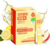 LIVELING front packaging showing 30 lemon ACV stick packs for convenience