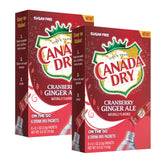 LLE Canada Dry front packaging showing 6-stick box and sugar-free benefit