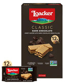 Loacker front box showing 12-pack and branding, ideal for pantry stocking