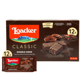 Loacker front package showing 12-pack and branding, convenient storage benefit