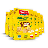 Loacker package front view showing Quadratini Lemon and clear branding for easy shelf recognition