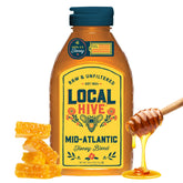 Local Hive front label clearly showing Mid-Atlantic varietal and 16 oz size for authentic flavor