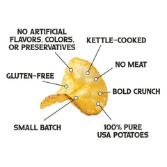 local style close-up of kettle-cooked chip texture showing crispness and seasoning