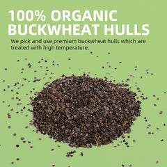 LOFE close-up of buckwheat hull texture highlighting soft, resilient husks