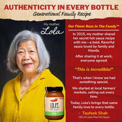 Lola's Fine Hot Sauce served on tortilla chips for approachable snacking