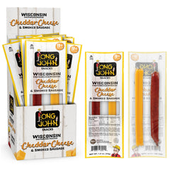 Long John Snacks front packaging showing 12-pack and benefits