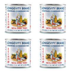 Longevity front packaging showing four 14-ounce cans useful for pantry stocking