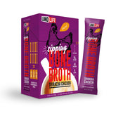LonoLife front packaging showing sriracha chicken broth sticks and benefits