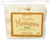 LOOGBH Trader Joe's vanilla meringues front packaging showing product and benefits
