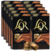 L'OR front packaging of Colombia 100-count showing quantity and brand benefit